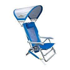 Buy GCI Outdoor Sunshade Backpack Beach Chair | Reclining Folding Canopy Chair wi...