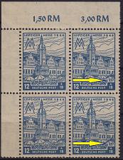 Buy GERMANY Alliiert SBZ [West-Sachsen] MiNr 0163 AY I ( **/mnh ) [01] Plattenfehler 4er 