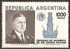 Buy [AR1257] Argentina: General Mosconi Birth Centennial (1979) MNH Single