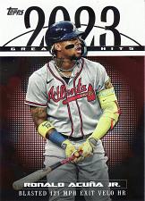 Buy 2024 Topps '23 Greatest Hits #8 - Ronald Acuna Jr. - Braves