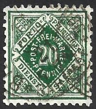 Buy German State Wurttemburg Used Scott #O22 Catalog Value $.30