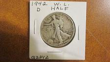Buy Nice average circulated 1942 D silver walking liberty half