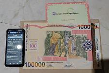 Buy Philippines 100,000 Piso Banknote, 1998, P-190, UNC, Commemorative Envelope, w/ COA