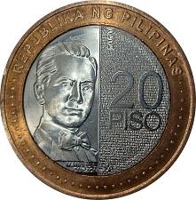 Buy Philippines 20 Piso Coin, KM #313, Mint, Manuel L. Quezon, Nilad (Random Year) Buy Philippines 20 Piso Coin, KM #313, Mint, Manuel L. Quezon, Nilad (Random Year)