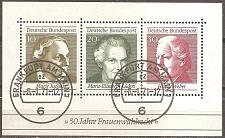 Buy [GE1007] Germany: German Sufragettes, 50th Anniv. (1969) Cancelled Miniature Sheet