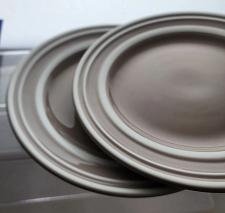 Buy Pair lenox Kate Spade cream stripe dinner plates Beige