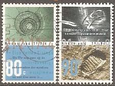 Buy [NE0864] Netherlands:1st Manned Moon Landing, 25th Anniv. (1994) Used Full set