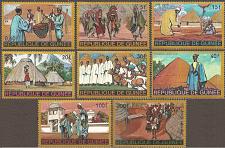 Buy [AF0108] Guinea: Homes & People (1968) MNH 8 different values