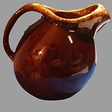 Buy Hull Brown Drip Water Pitcher USA Lip/Ice Spout Vintage Mid Century Pottery