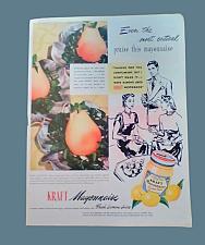 Buy Vintage 1947 Kraft Mayonnaise Print Ad Advertising