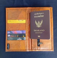 Buy SLIM FOLDER POCKET WALLET LEAF LEATHER PASSPORT NOTE SLOT WALLET HANDICRAFT