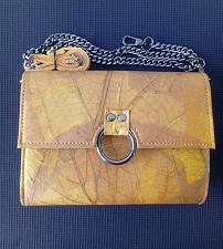 Buy LEAF LEATHER CHAIN CLUTCH BAG MINIMALIST CHAIN SHOULDER BAG ENVELOPE CLUTCH