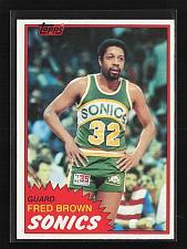 Buy nrmt-vintage 1981-82 topps basketball #43 fred brown-sonics-nba
