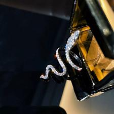 Buy 925 Sterling Silver Zircon Snake Bypass Ring