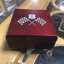 Buy used-nascar #8-dale earnhardt jr.- pocket watch-in wood display case-look!