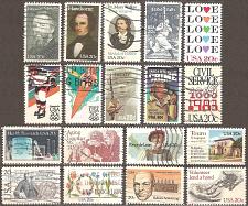 Buy USA: 18 all different 20-cent commemorative stamps - Used