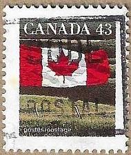 Buy Canadian Flag over Field - 17447
