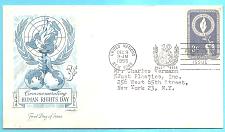 Buy UN NY: Human Rights Day Artmaster Cachet FDC, Addressed