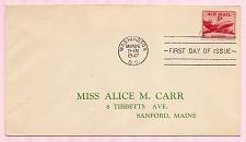 Buy USA: 1947 Airmail First Day Cover Scott No. C33