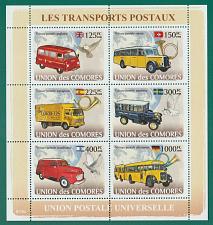 Buy Comoro Islands: Mail delivery vehicles (2008) MNH Miniature Sheet