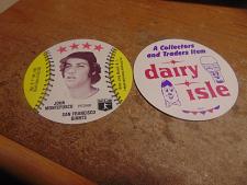 Buy nrmt 1976 dairy isle baseball disc -john montefisco-giants-mlb