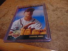 Buy nrmt 1992 upper deck baseball star rookie card #24 chipper jones -braves- mlb -hof