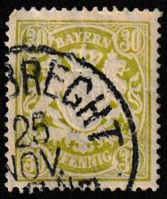 Buy German State Bavaria Used Scott #67 Catalog Value $1.40