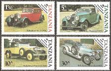 Buy [TZ0263] TANZANIA Classic Roll-Royce Cars MNH Complete Set (1985)