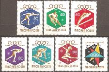 Buy [HN1301] HUNGARY Winter Olympics Squaw Valley CA MNH Complete 7-value Set (1960)
