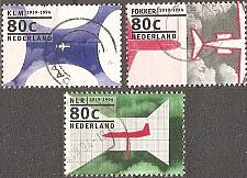 Buy [NE0868] NETHERLANDS Dutch Aviation 75th Anniv. Used Full Set (1994)