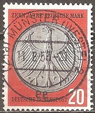 Buy [GE0787] GERMANY Currency Reform 10th Anniv. Used Single (1958)