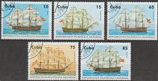 Buy [CU1268] CUBA Tall Ships, CTO Complete 5-value Set (1996)