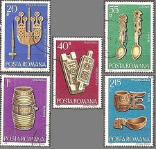 Buy [RM2771] ROMANIA Wood Carvings CTO Large-format Short Set (1978)