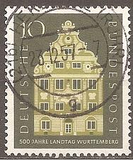 Buy [GE0778] GERMANY Wurttemberg Assembly, 500th Anniv., Used Single (1957)