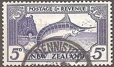 Buy [NZ0210] NEW ZEALAND Striped Marlin, Used (1936-1941)