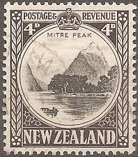 Buy [NZ0209] NEW ZEALAND Mitre Peak, Used (1936-1942)