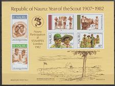 Buy [NU0249] NAURU Year of the Scout, MNH Souvenir Sheet (1982)