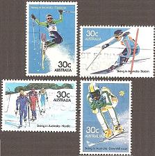Buy [AU0898] AUSTRALIA Skiing, Used Complete 4-value Set (1984)