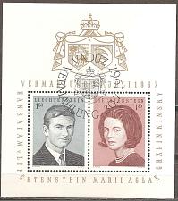 Buy [LI0424] LIECHTENSTEIN Royal Wedding, Canceled Miniature Sheet (1967)
