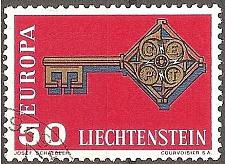 Buy [LI0442] LIECHTENSTEIN Europa/CEPT Used Single (1968)