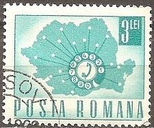 Buy [RO1984] ROMANIA Map of Telephone Network CTO (1967-1968)