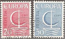Buy [ST0477] SWITZERLAND Europa/CEPT Used Complete 2-value Set (1966)