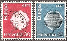 Buy [ST0515] SWITZERLAND Europa/CEPT Used Complete 2-value Set (1970)