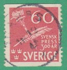 Buy [SW0361] SWEDEN Swedish Press Tercentenary, Used (1945)