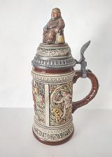 Buy Gerz Covered Beer Stein with a monk on top, W. Germany