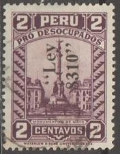 Buy [PERA27] PERU Pro-Unemployed/May 2 Monument, Overprinted, Used (1936)