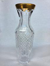 Buy Hand cut glass Kldkotschnik vase Gold band