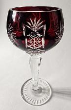 Buy Cut to clear vintage ruby glass cordial / Sherry