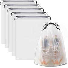 Buy Clear Shoe Bags for Travel 5 PCS 15.7" x 11.8" Drawstring Travel Shoe Bags fo...