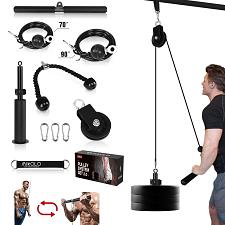 Buy Mikolo Fitness LAT and Lift Pulley System Dual Cable Machine70'' and 90'' wit...